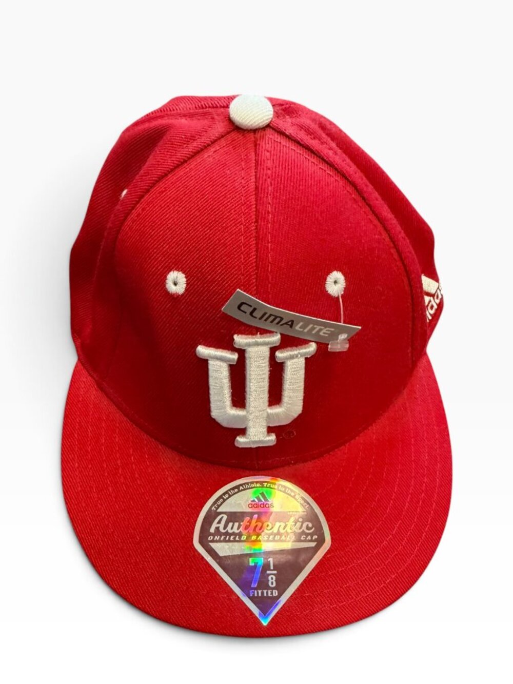 NWOT Adidas Indiana Hoosiers IU ClimaLite Fitted Hat 7 1/8